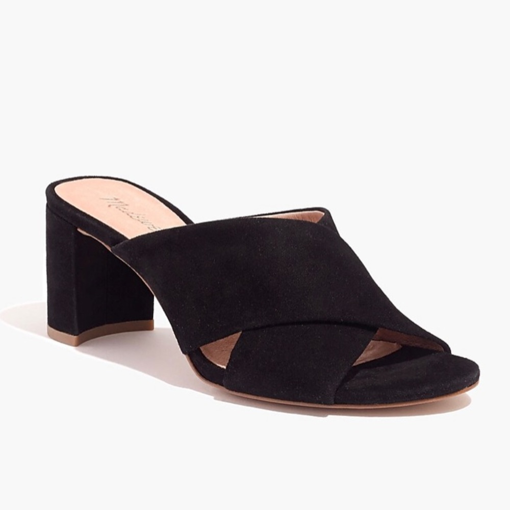 Madewell Greer Mule/ Criss-Cross Black Suede Sandal